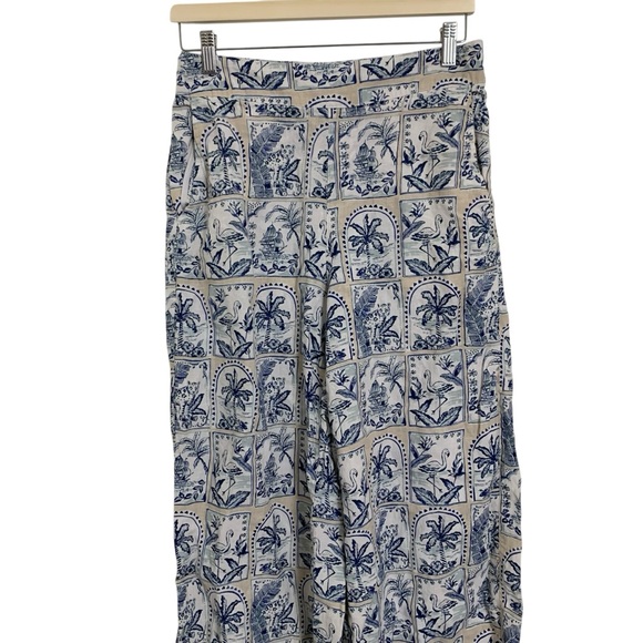 C&C California Women’s 100% Linen Relaxed Wide Leg Pant Women’s M Boho Pockets - Picture 3 of 14